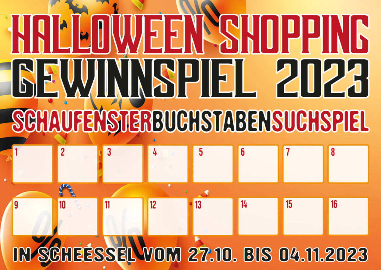 Gewerbeverein Scheessel, Gewinnspiel, Halloween, Coupon